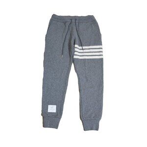 Thom Browne Sweat Pants In Double Face Cashmare W/Engineered 4 Bar Stripe Mid Gr